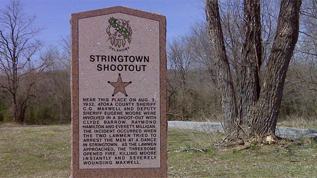 Stringtown Historical Marker