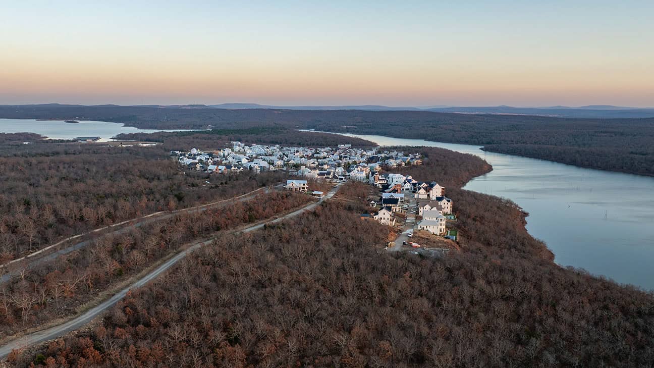 A scenic overview of Carlton Landing.