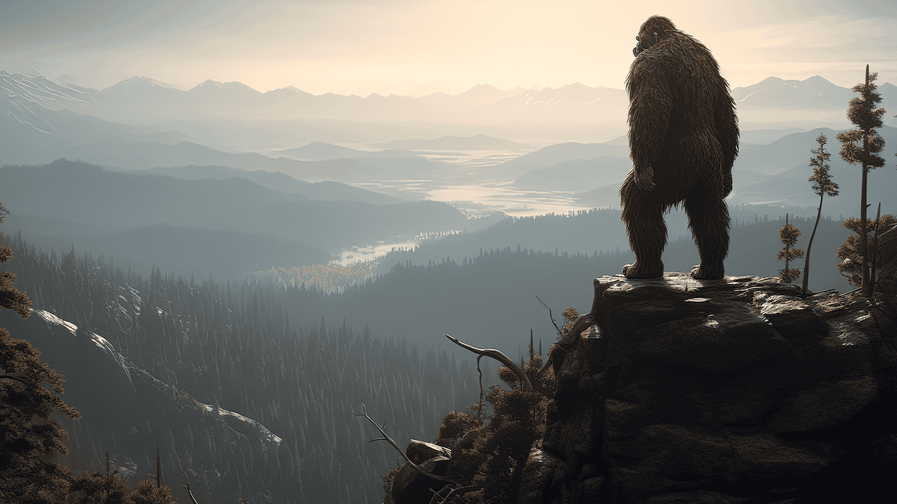 Big Foot on an overlook.