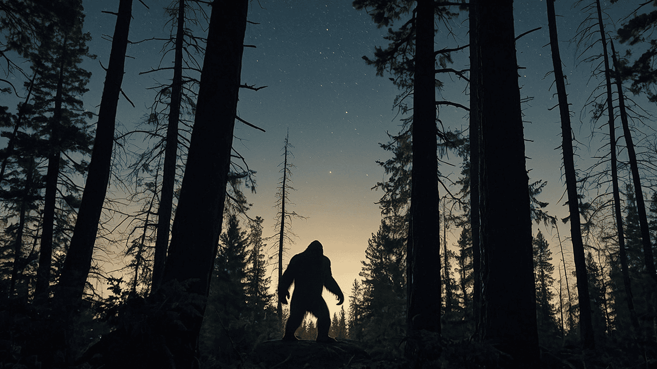 Sasquatch in the woods.